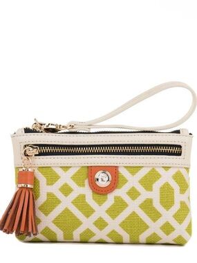 Heyward Tassel Wristlet by Spartina 449
Lime Green Lattice Print